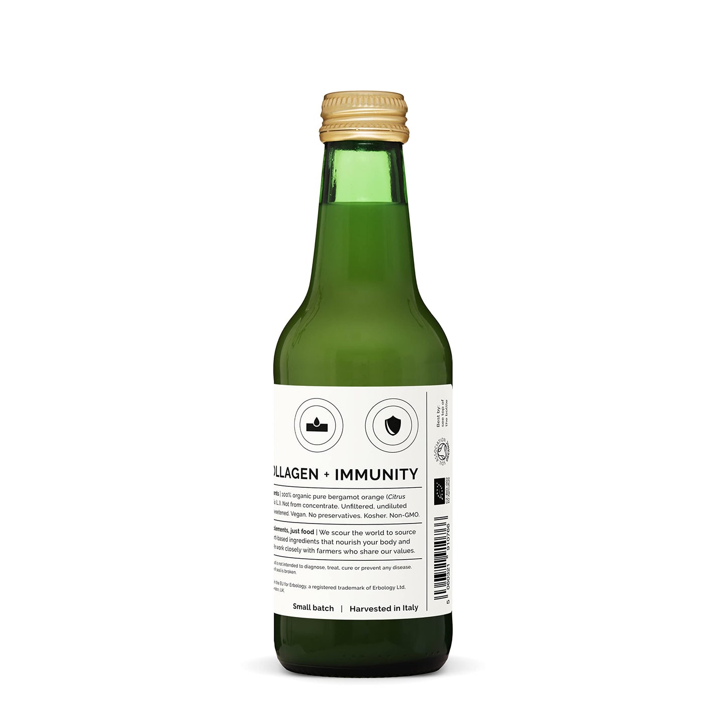 100% Organic Bergamot Juice 8.5 fl oz - Supports Immunity and Collagen Production - Rich in Vitamin C and Bioactive Flavonoids -