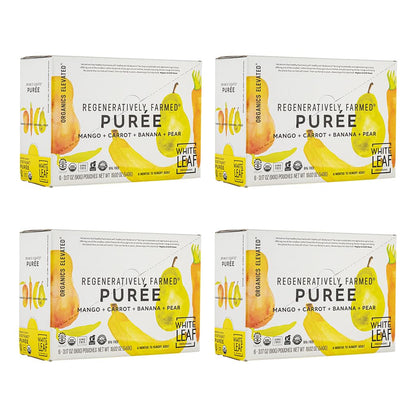 White Leaf Provisions Organic Baby Food Pouches - USDA, GMO & BPA Free Squeezable Toddler Snacks - 24 x 90 grams (24 Pouches, Ma