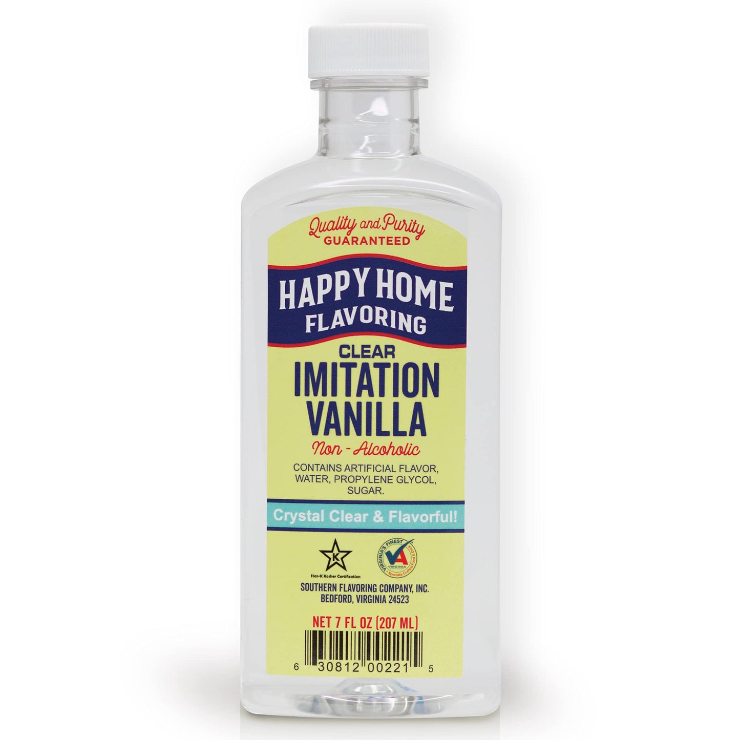 Happy Home Imitation Vanilla Flavoring, Non-Alcoholic, Certified Kosher, 7 oz.