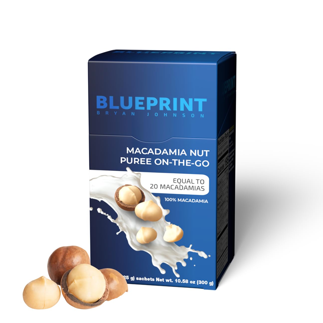 Blueprint Bryan Johnson Macadamia Nut Puree - 1 Ingredient, No Added Sugar, Non Dairy, Vegan, Keto Friendly, 12 Servings