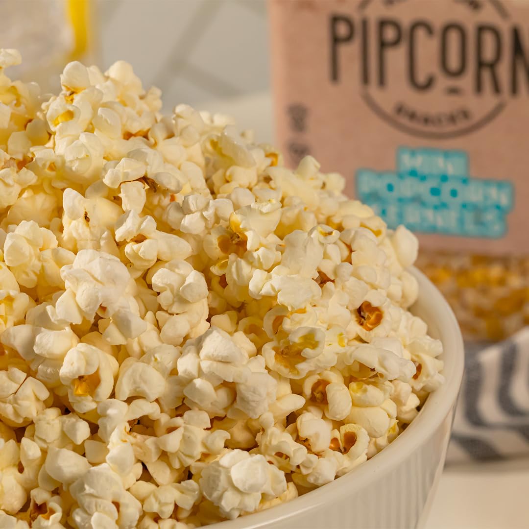 Heirloom Mini Popcorn Kernels By Pipcorn - 44 Oz Jar, Unpopped Popcorn, Healthy, Non-Gmo, Vegan, Gluten Free Snacks
