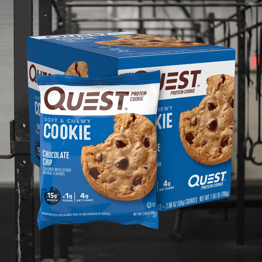 Quest Nutrition Protein Cookie, Chocolate Chip, 12 Count, 2.08 Ounce Each, Model 10888849006097