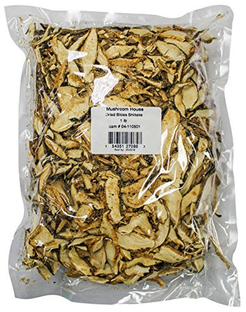 Mushroom House Dried Shiitake Mushroom Slices, 1 Pound