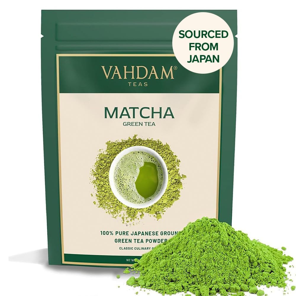 Vahdam, Matcha Green Tea Powder (25G/0.8Oz) Authentic Japanese Matcha Powder | Classic Culinary Grade Green Tea Matcha | Matcha