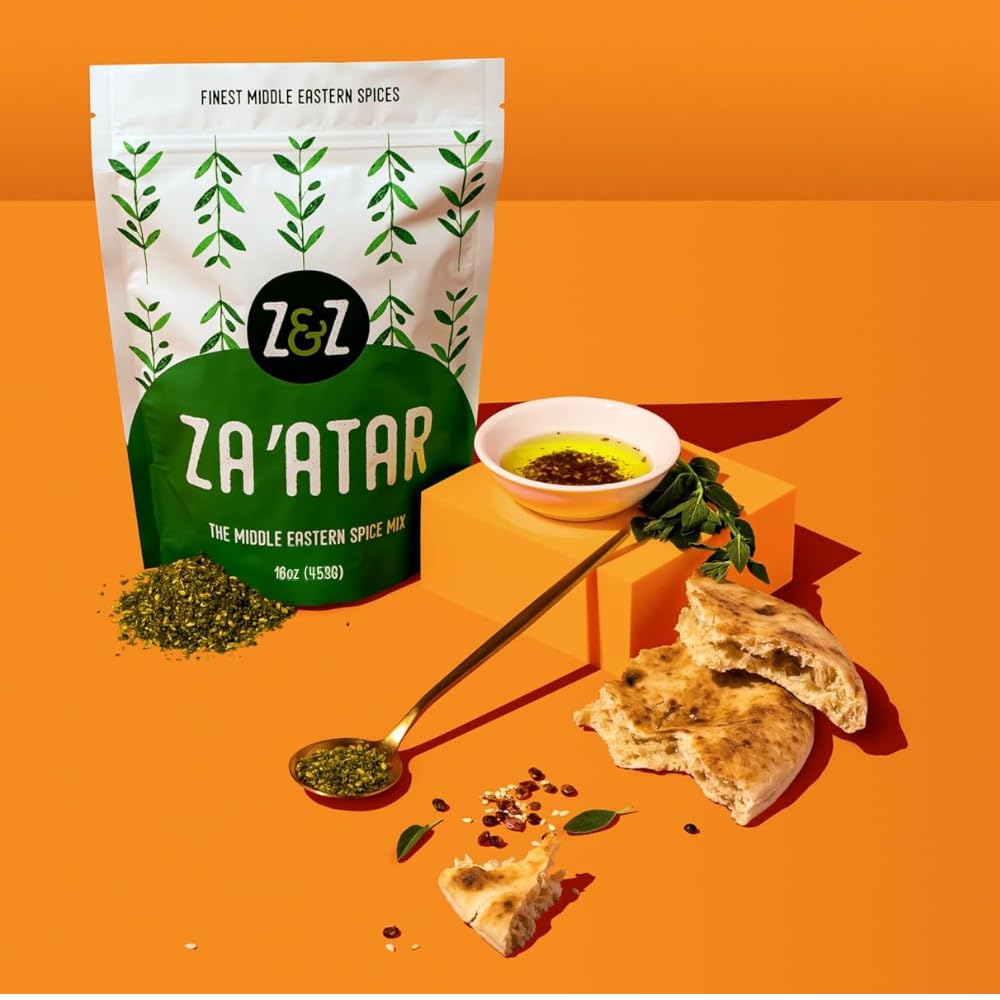 Za'atar by Z&Z | Za'atar Spice Blend with Zaatar Spice, Sumac, & Toasted Sesame Seeds | Za'atar Seasoning for Breads, Salads, Ch