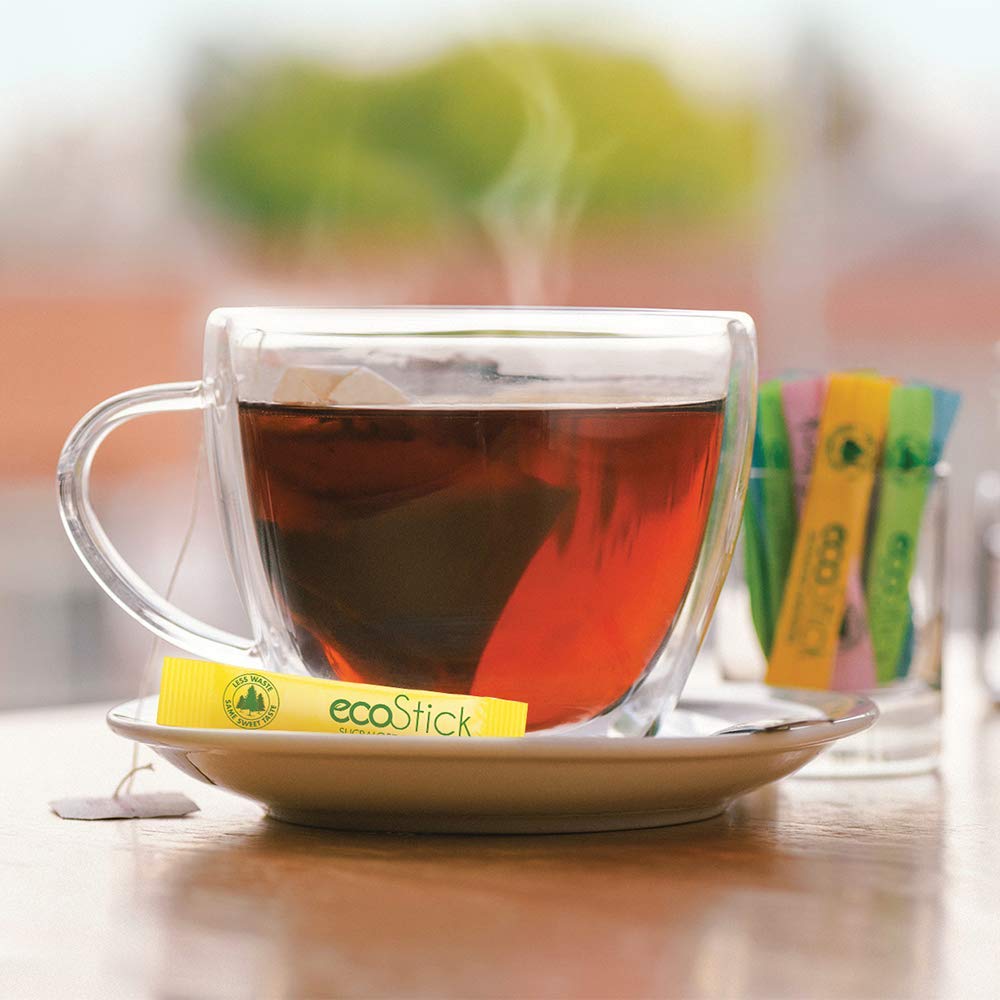 Ecostick Zero Calorie Sweetener Packets | Yellow Sucralose | 2000 Count | Gluten Free