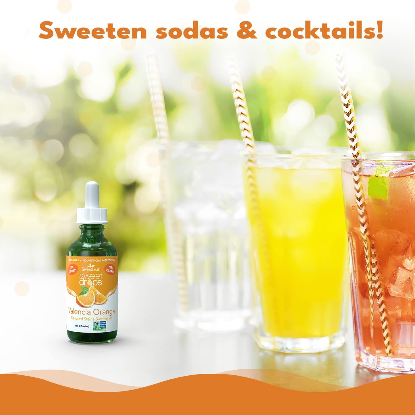 Sweetleaf Stevia Sweet Drops Valencia Orange - Liquid Stevia Drops Sweetener, Zero Calorie, Non-Gmo Flavored Stevia Liquid Sugar Substitute For Sugar-Free Sodas, Mixed Drinks, Iced Tea, 2 Fl Oz (Pack Of 2)