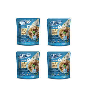 (Pack of 4) ?????? Savory Pork Soup Base Concentrate - Liquid Broth Packets for Noodle Soups and Hot Pot, 25 ml