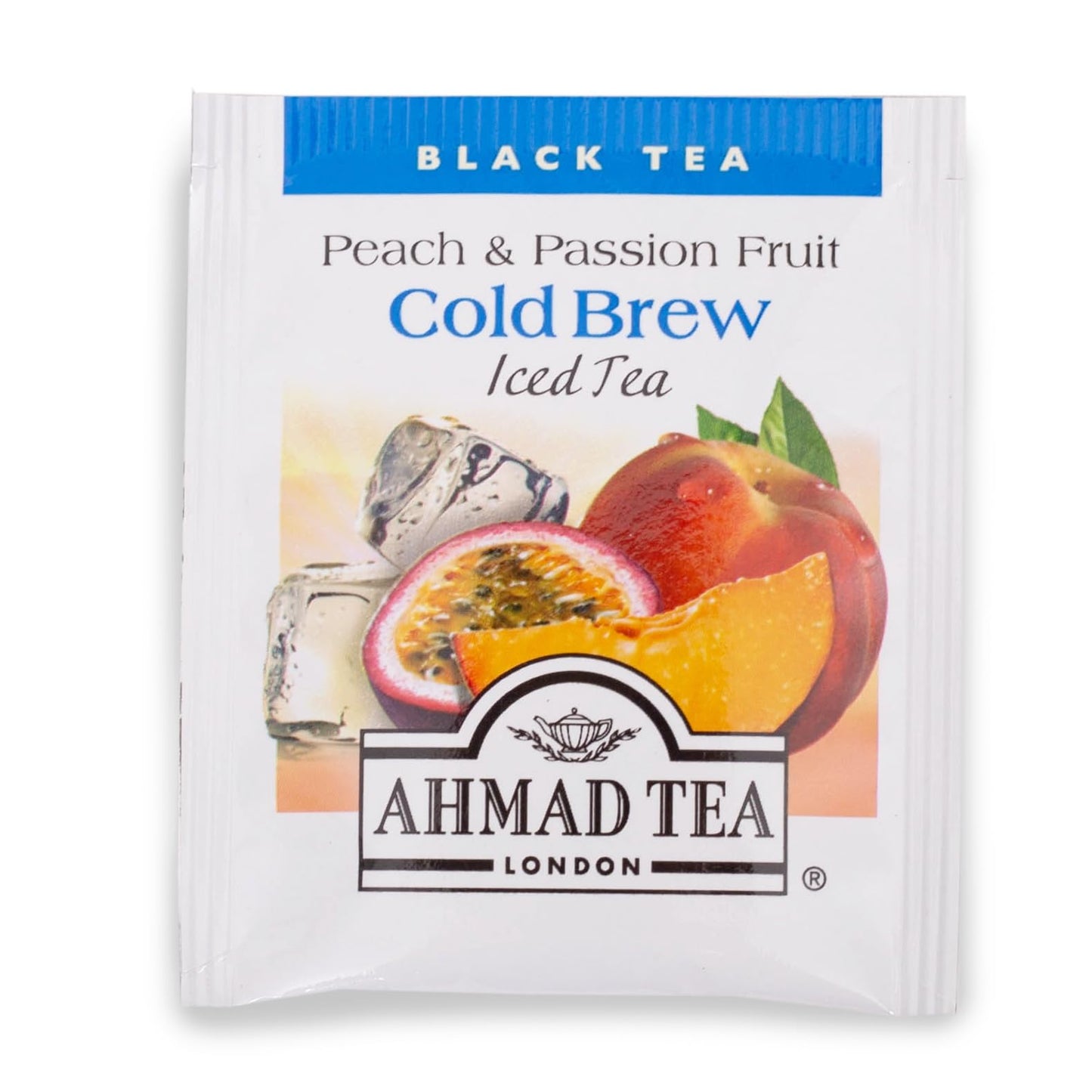 Ahmad Tea Black Tea  Cold Brew Peach and Passion Fruit Teabags  Iced Tea  20 ct (Pack of 6) - Caffeinated and Sugar-Free