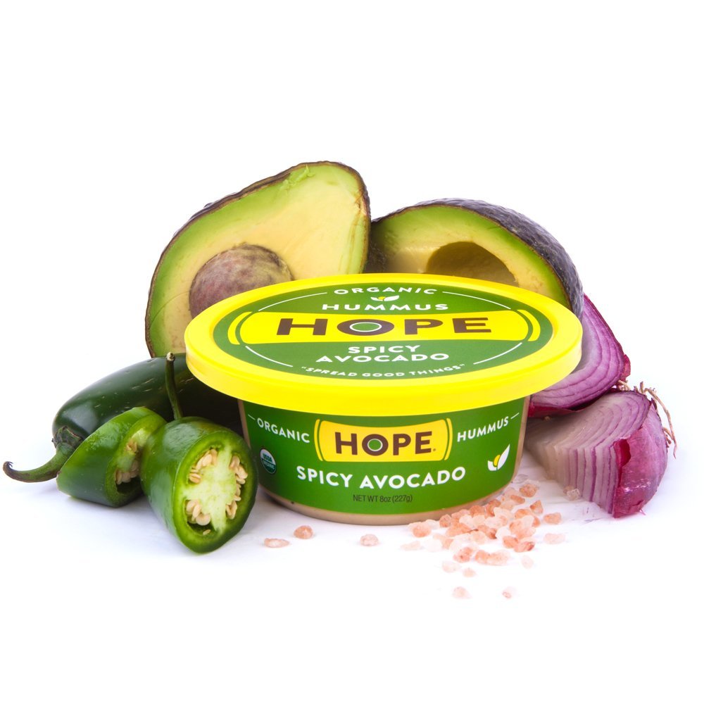 Hope Foods Hummus, Spicy Avocado, 8 Ounce