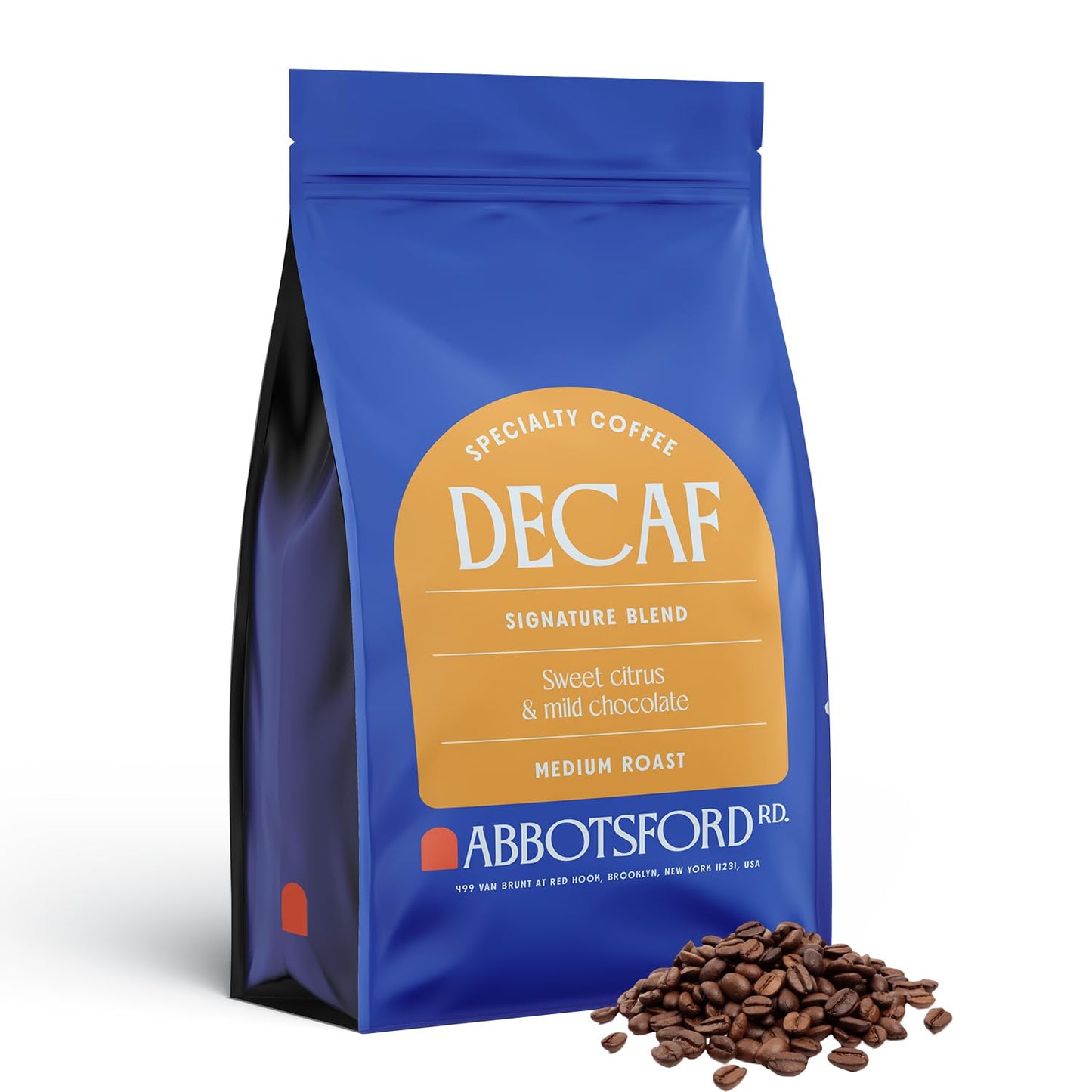 Decaf Whole Bean Coffee, Sweet Citrus & Mild Chocolate Swiss Water Decaf Coffee Beans, Signature Blend Brooklyn coffee, 35.2 oz 
