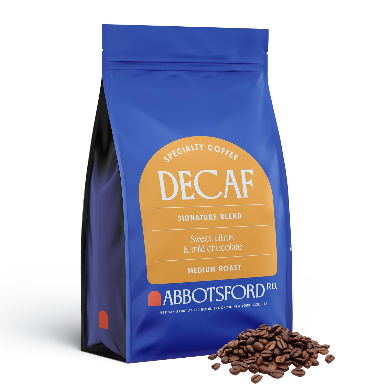 Decaf Whole Bean Coffee, Sweet Citrus & Mild Chocolate Swiss Water Decaf Coffee Beans, Signature Blend Brooklyn coffee, 35.2 oz 