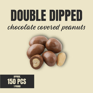 Double Dipped Peanuts Milk Chocolate Covered Peanuts (1 Pound) Wholesale Bulk Candy, Snack Nuts