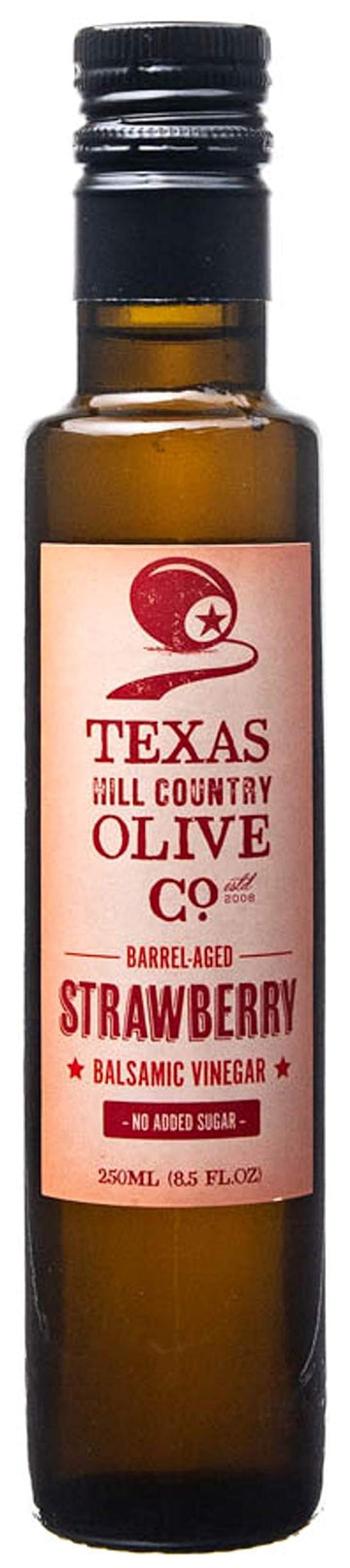 Strawberry White Balsamic Vinegar - Gourmet Barrel Aged Infused Balsamic Vinegar - Great for Dressing Dipping Glazing - No Artif