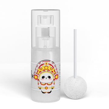 CAKESTAR Edible Glitter Spray, 10g Luster Dust for Cakes, Cocktails, and Drinks, White