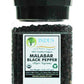 Indus Organics Malabar Black Peppercorns Grinder, Premium Grade, 8 Oz Jar, Freshly Packed, High Purity