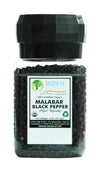 Indus Organics Malabar Black Peppercorns Grinder, Premium Grade, 8 Oz Jar, Freshly Packed, High Purity