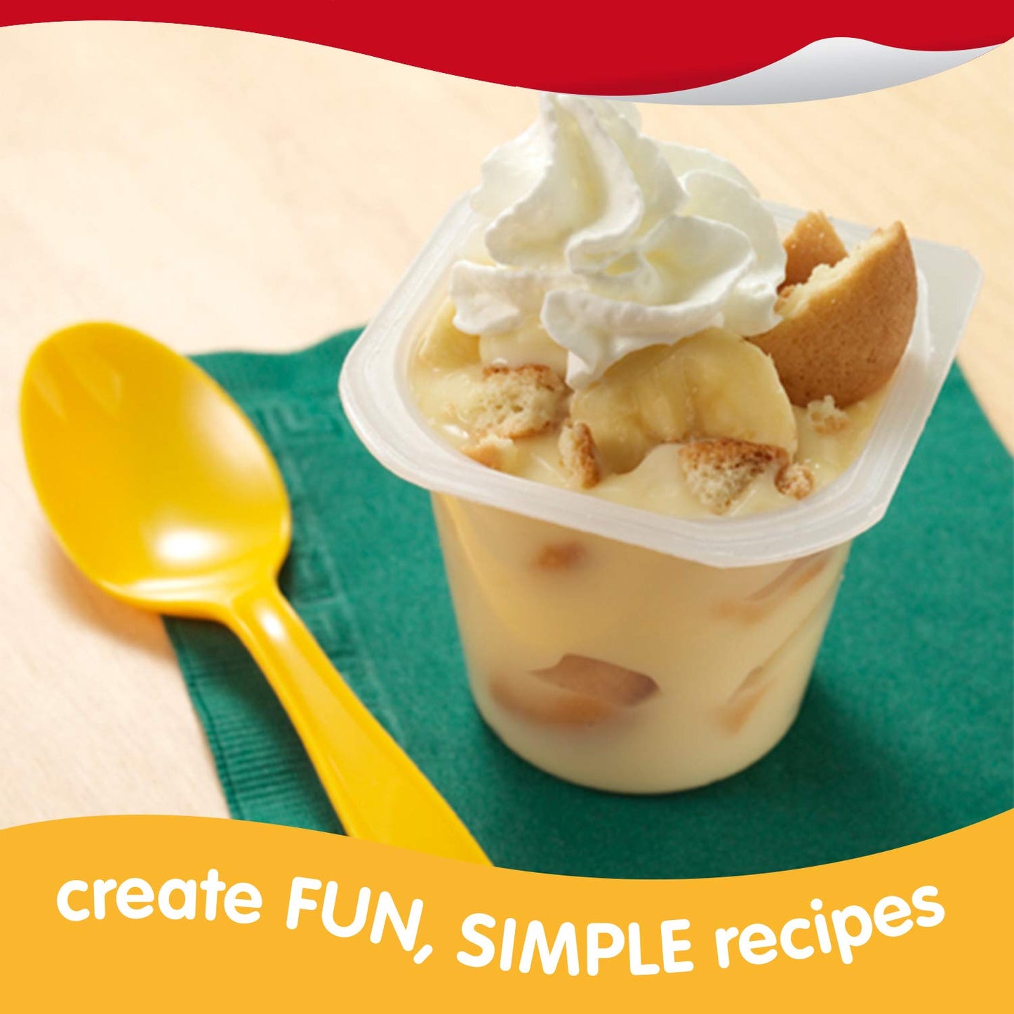 Snack Pack Banana Cream Pie Pudding Cups, 4 Count, 12 Pack