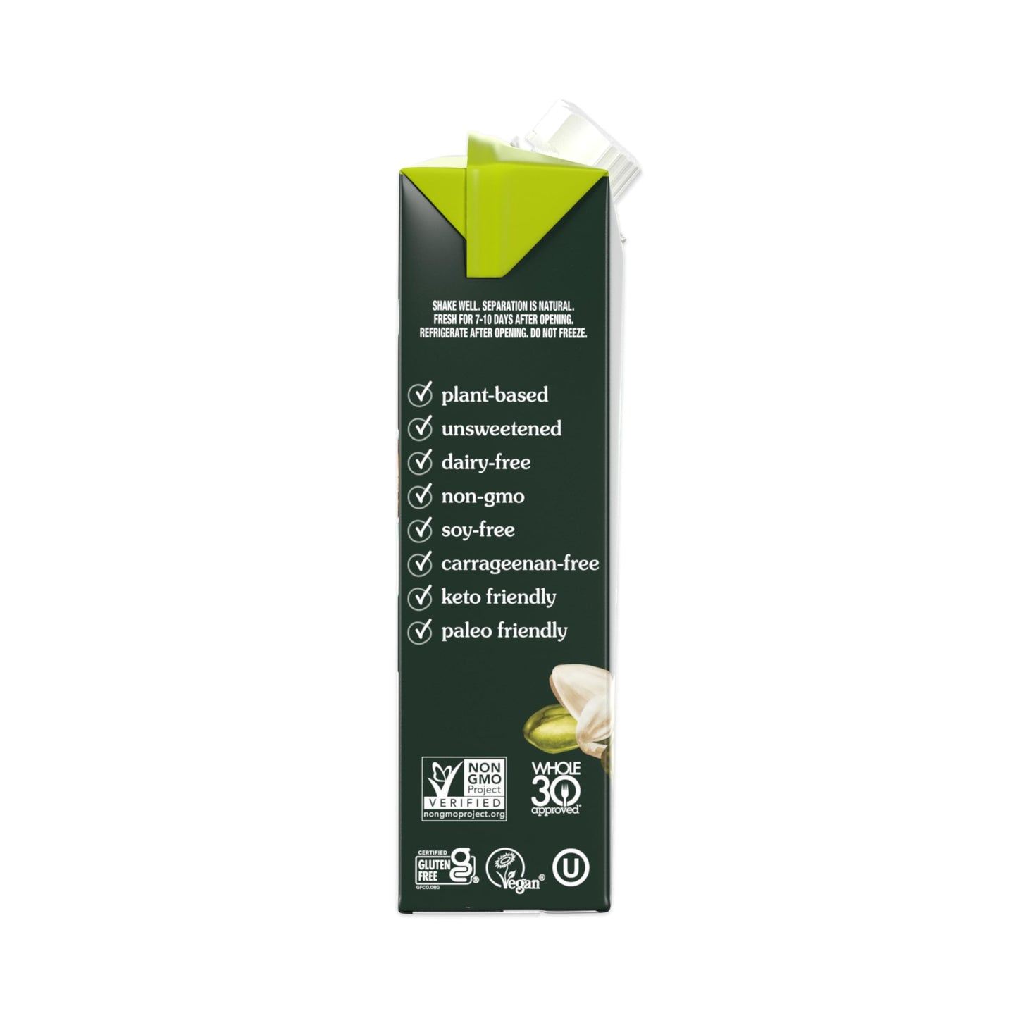 nutpods Dairy-Free Creamer, Unsweetened Pistachio, Vegan, Gluten-Free, 11.2 Fl Oz (Pack of 12)