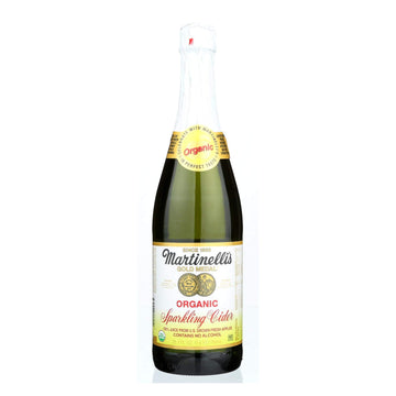 Martinellis Sparkling Cider Juice, Organic, 25.4 Fl Oz, Pack of 1, Model 0041244002535