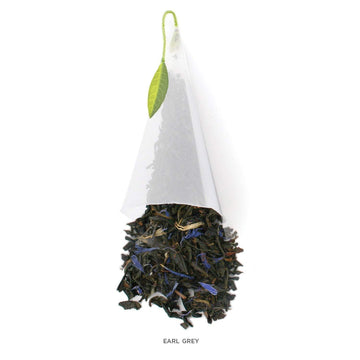 Tea Forte Earl Grey enhanced Organic Caffeinated Black Tea Blend Event Box  Bulk Pack 40 Count  10 per tray Individually Wrapped Handcrafted Pyramid Infusers