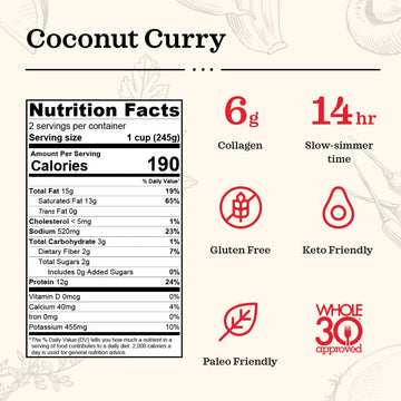 KETTLE & FIRE Coconut Curry Chicken Bone Broth, 16.9 OZ, Packaging may vary