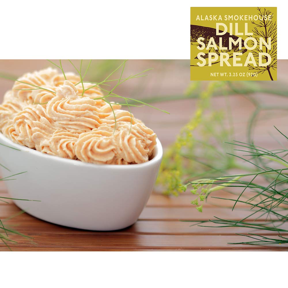 Alaska Smokehouse Dill Salmon Spread, 3.5 Ounce Boxes, Pack of 6, Model 83048