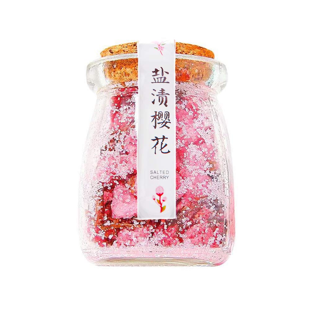 Ren Xin Chang Sakura Cherry Blossom Tea 80G/2.82Oz - Salt-Pickled Cherry Blossoms Birthday Gift Idea For Her, Wife, Girlfriend,