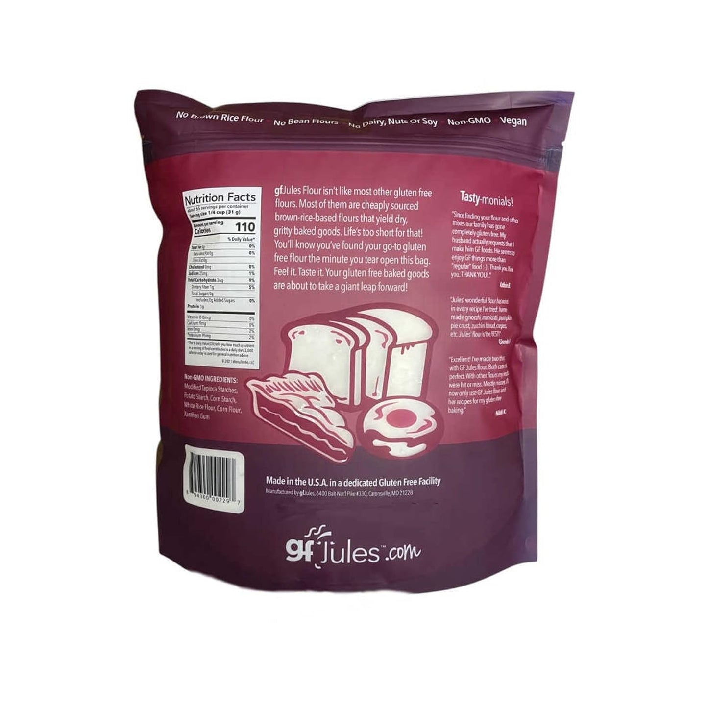 Gfjules Certified Gluten Free All Purpose Flour | No Grit | Great Cup For Cup Baking Alternative To Regular Flour, Voted #1 By G