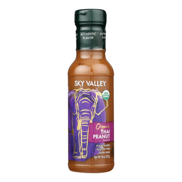 Sky Valley Thai Peanut Sauce - Gluten Free Peanut Sauce Mild Heat Authentic Flavor Organic Vegan Non Gmo Gluten Free Peanut Sauc