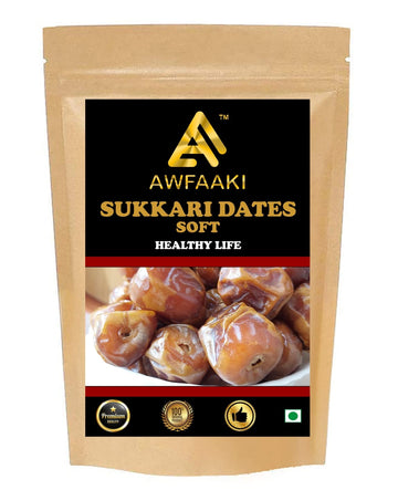 Awfaaki Sukkari Dates Soft | Sukkary Dates Soft | Sukari Dates | Sukary Dates | Sukkari Rutab | Saudi Arabia (1 Kg) - Previously
