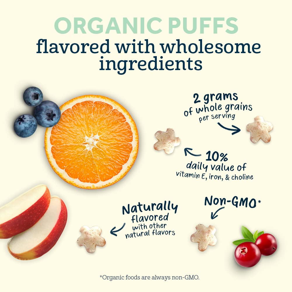 Gerber Snacks For Baby Variety Pack, Organic Yogurt Melts & Organic Puffs (Set Of 7)