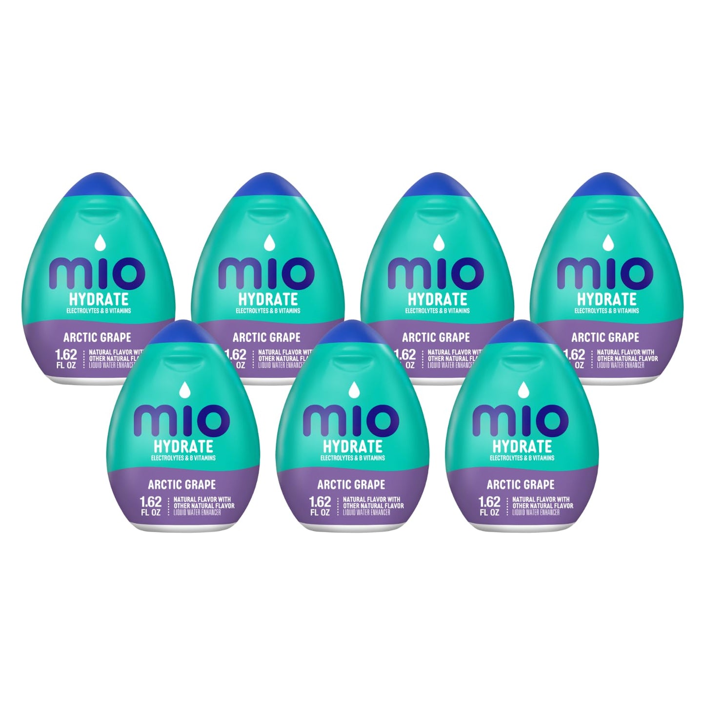 Mio Sport Liquid Water Enhancer, Arctic Grape Flavor, 1.62 Fl Oz, Pack of 7