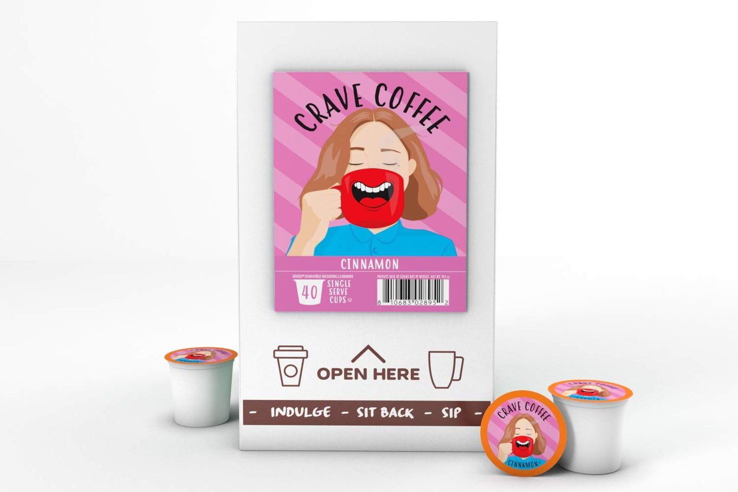 Crave Beverages Flavored Pods for K-Cup malt-inspired, Cinnamon, 40 Count