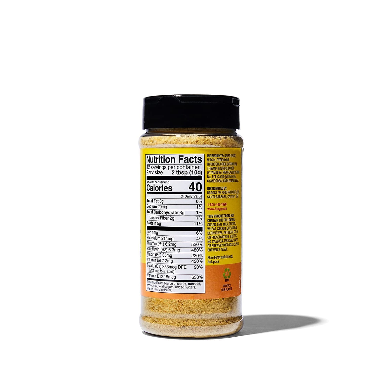 Bragg Nutritional Yeast Seasoning – Vegan Cheese Flakes, Non-GMO, 4.5 Oz, 4-Pack