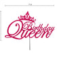 Birthday Queen Glitter Cake Topper, Birthday Party Decorations Ideas, Premium Quality Decoration, Sturdy Doubled Sided Glitter,