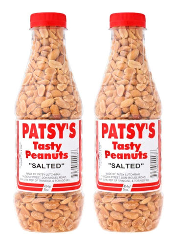Patsys Tasty Peanuts (Salted) - 16oz (Pack of 2) - Trinidad & Tobago Snacks