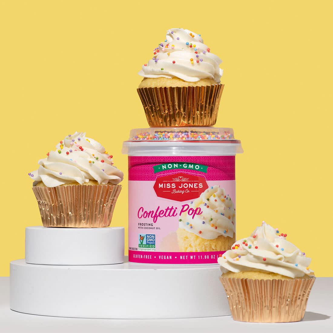Miss Jones Baking Co. Confetti Pop Vegan Frosting, 11.98 Ounce