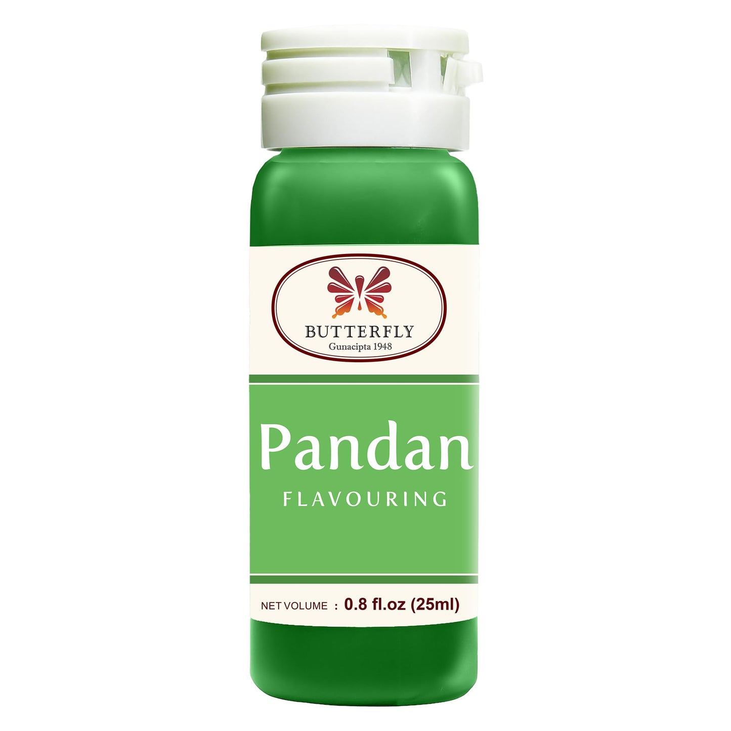 Butterfly Pandan Flavoring Extract 0.8 Oz (25 ml) - Paste-Strength Pandan Extract for Baking, Drinks, Waffle Mix, Buko Desserts,