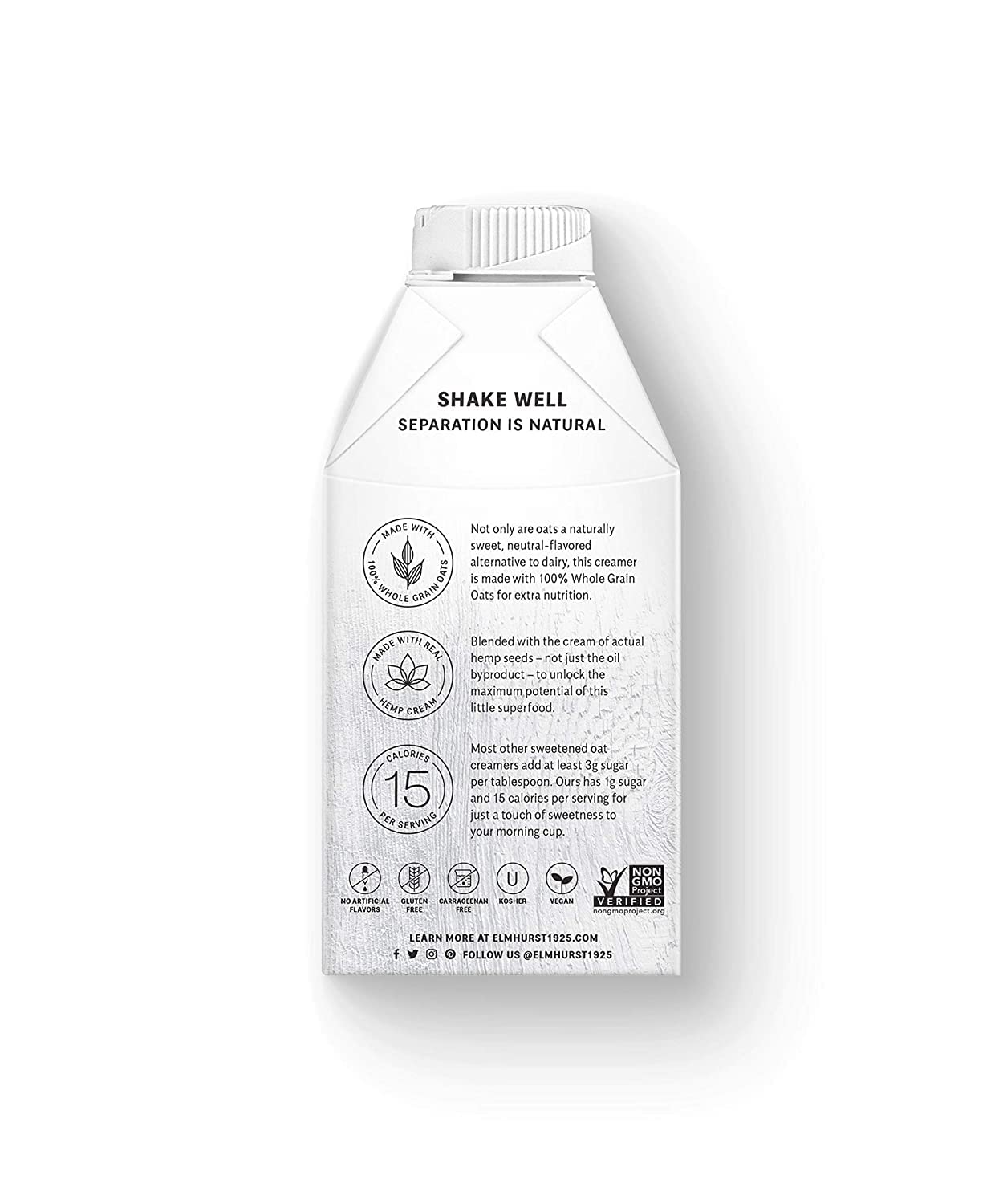 Elmhurst 1925 Chai Spice Oat Creamer, Plant-Based, Vegan, 16 Ounce (Pack Of 6)