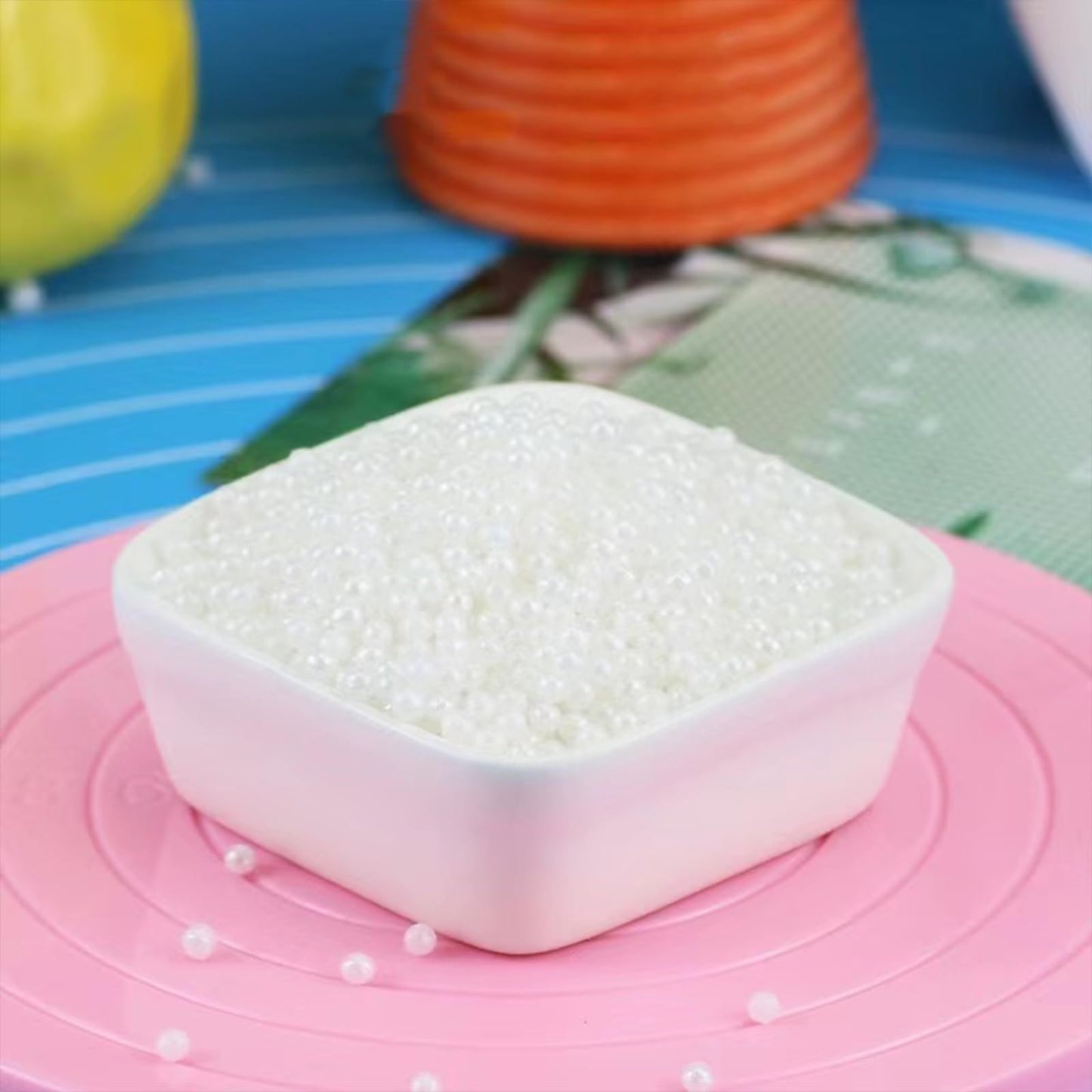 Sentovac White Nonpareils Sprinkles Edible 2Mm Mini Peals Cake Decorating Sugar Candy Cookie Cake Cupcake Topper Ice Cream Bakin