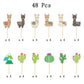 Llama Cactus Cupcake Toppers Party Cake Toppers 48Pcs, Mexican Fiesta Alpaca Cactus Theme Party Supplies Cake Decorations For Ba