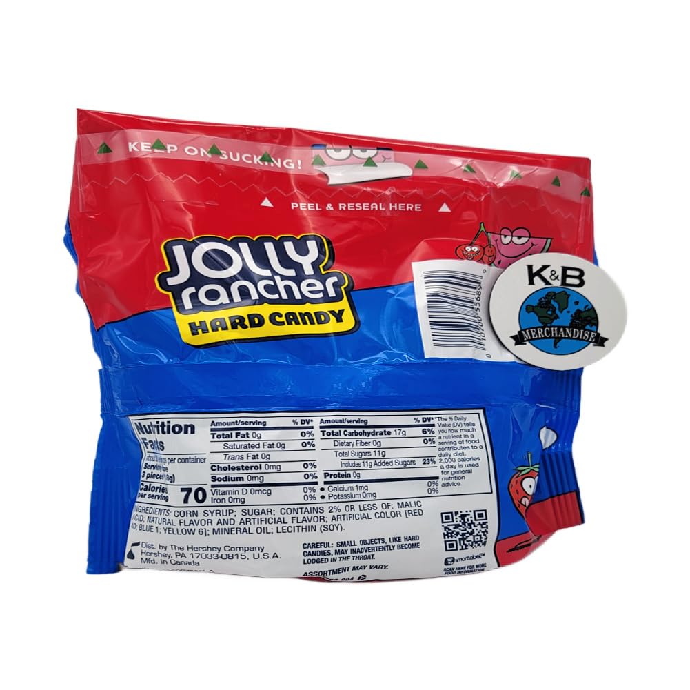 K&B Merchandise Jolly Rancher Awesome Reds Hard Candy Variety Pack, 13 Ounce, Guaranteed Freshness