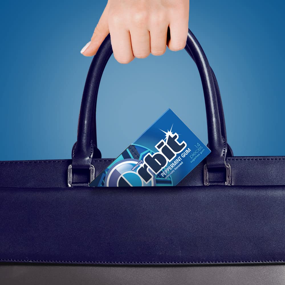 Orbit Peppermint Sugarfree Chewing Gum, 3 Packs Of 14-Pieces (42 Total Pieces)