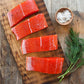 Northwest Wild Foods Fresh Frozen Wild Alaskan King Salmon - Boneless, Skin-on Portions Oily Healthy Omega-Rich Sustainably Harv
