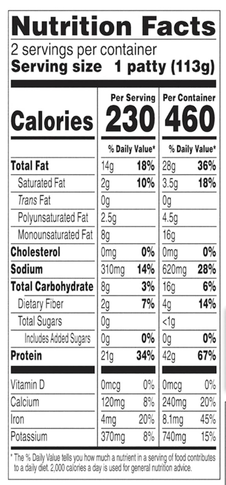 Beyond Meat, Plant-Based Patties, 8 Ounce