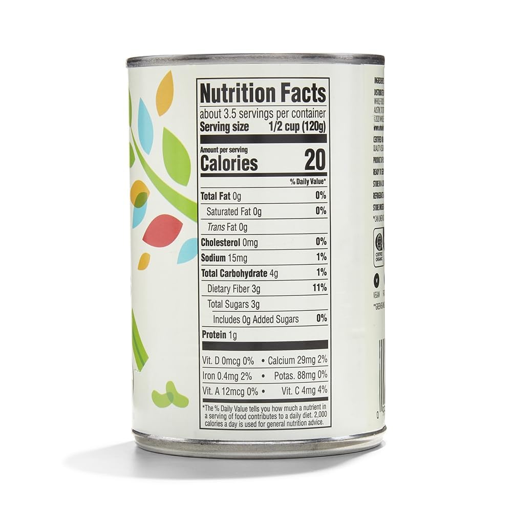 365 By Whole Foods Market, Organic Green Beans, No Salt Added, 14.5 Ounce