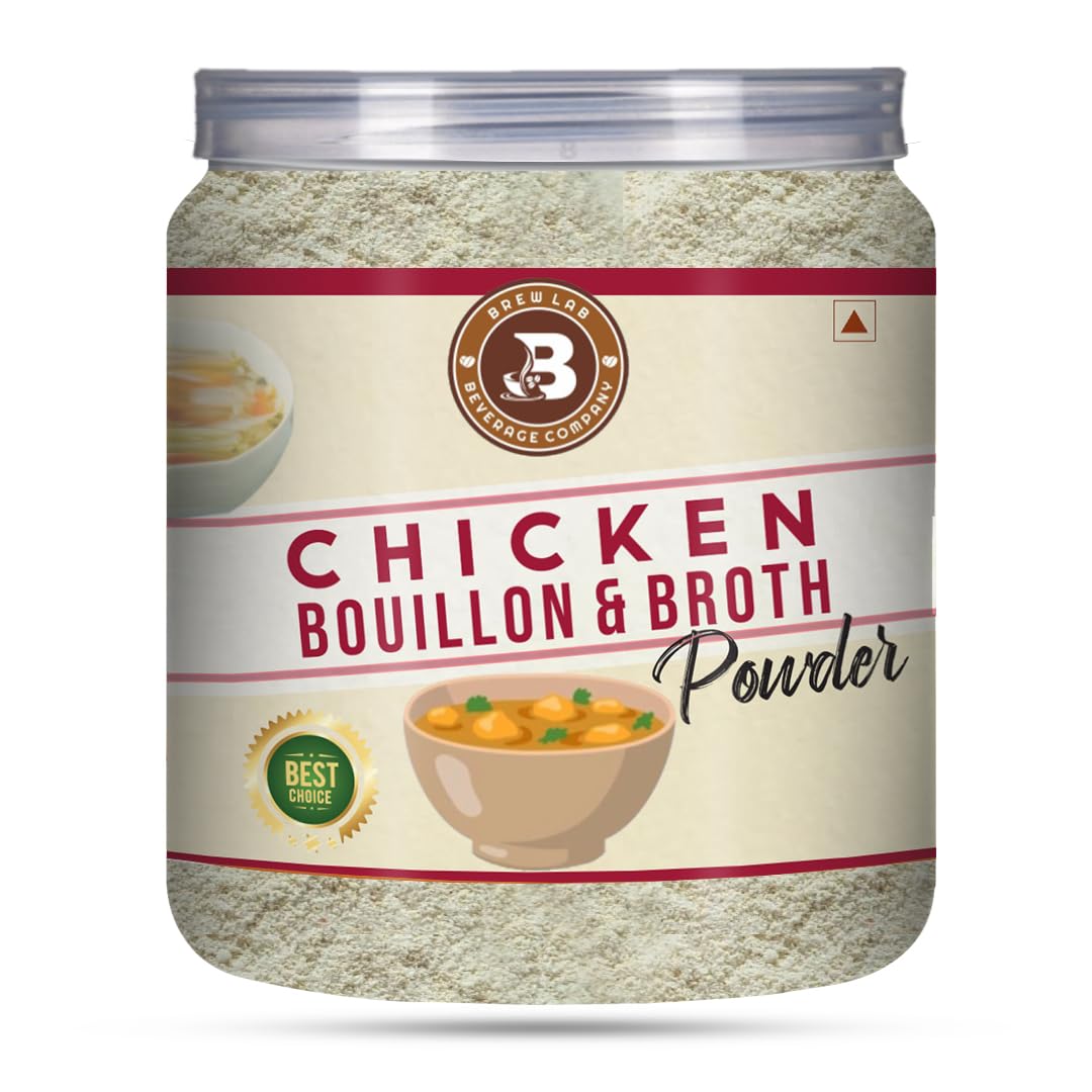 Brew Lab Chicken Bouillon & Broth Powder, 250Gm (All in One Chicken Seasoning Powder)