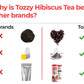 Tozzy Usda Organic Hibiscus Tea Bags | 3G X 42 Count (Large Pyramid Tea Bags) | Rich Concentration | Pure Plant-Based Ingredient