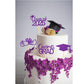 Moitkptt Graduation Cupcake Toppers - 24Pcs Purple Class of 2025 Cake Decorations, Paper Material